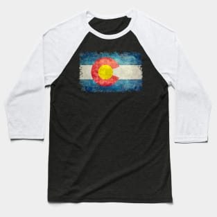 Colorado State flag in distressed grunge Baseball T-Shirt